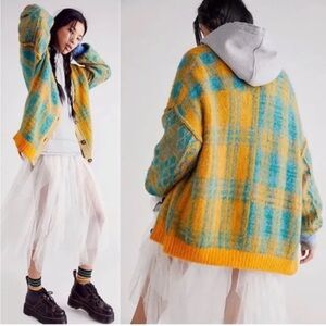 Free people Sepia Cardigan yellow combo